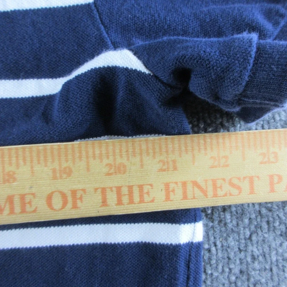 Polo Ralph Lauren Polo Shirt Mens L Blue Striped Short Sleeve Polo Bear Nautical